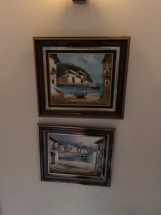 Cuadro Pintado a Mano Paisaje Montañoso