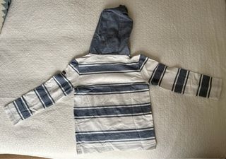Sudadera Batela niño rayas azul y blanco