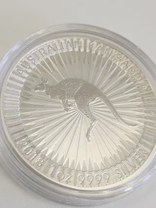 Onza Plata 9999 Kangaroo Australiana 2018