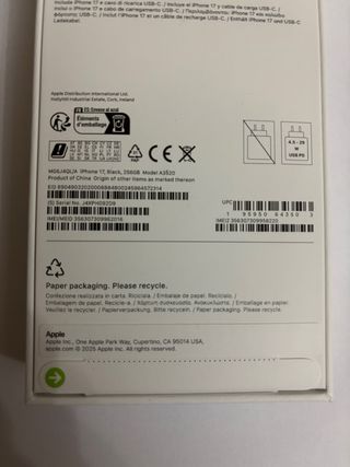 iPhone 17 Negro 256 GB