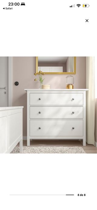 Cómoda blanca 3 cajones