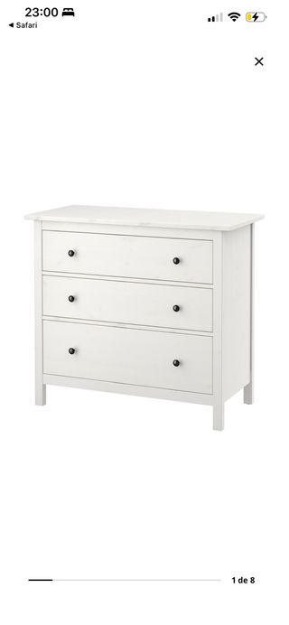 Cómoda blanca 3 cajones