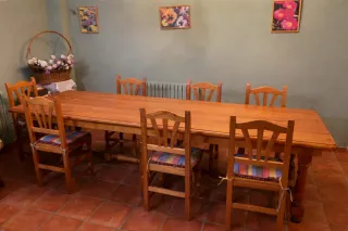MESA COMEDOR BODEGA DE MADERA MACIZA VINTAGE