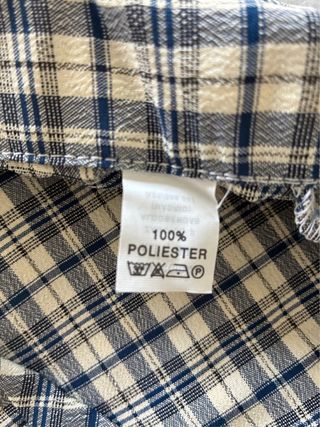 Pijama Hombre Cuadros Beige y Azul