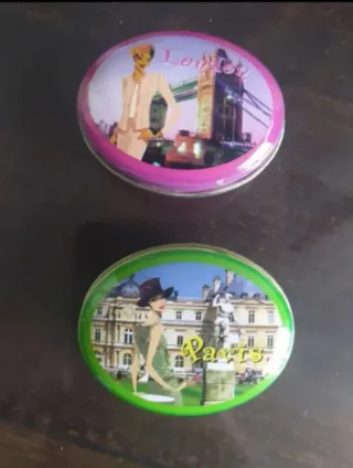 Cajitas metálicas decoradas