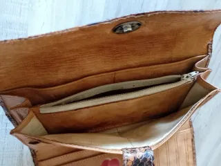 Cartera grande de piel vintage