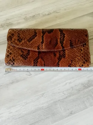 Cartera grande de piel vintage