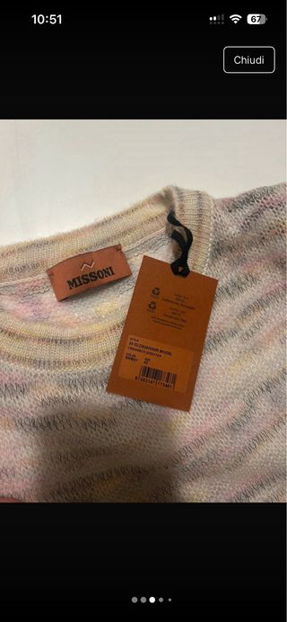Maglione Missoni Nuovo Taglia Unica
