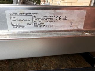 Cesta Superior Lavavajillas SIEMENS con Rieles