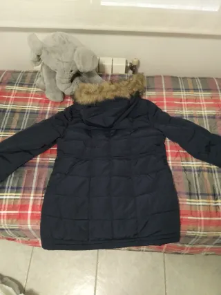 Abrigo azul premamá como nuevo