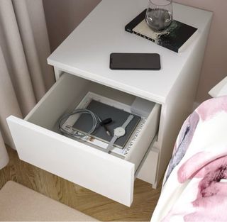 Comodino Notte IKEA MALM 2 Cassetti Bianco