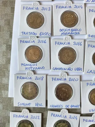 15 Monedas Francia Sin Circular
