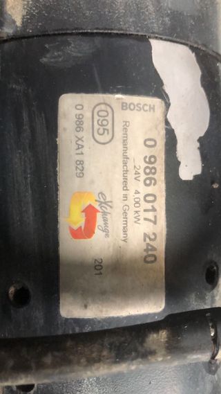 Motor de arranque Bosch Mercedes 0986017240