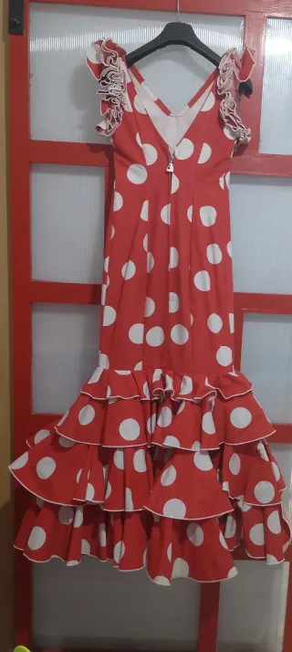 Traje Flamenca lunares rojo talla 36