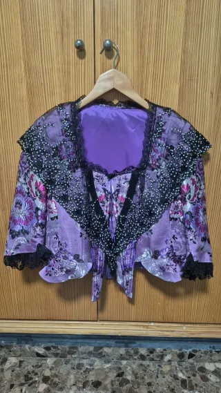 Traje de Fallera Morado y Negro Estrenar