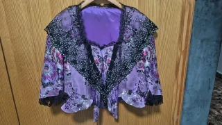 Traje de Fallera Morado y Negro Estrenar