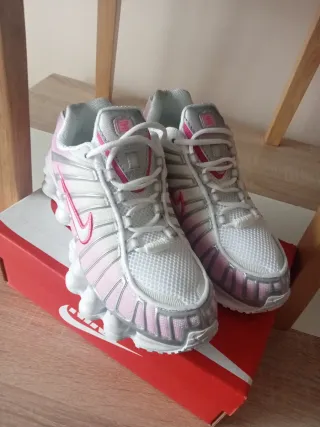 Zapatillas Nike Shox Mujer Rosa Blancas