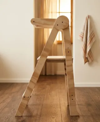 Torre di Apprendimento Pieghevole Montessori in Legno