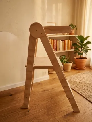 Torre di Apprendimento Pieghevole Montessori in Legno