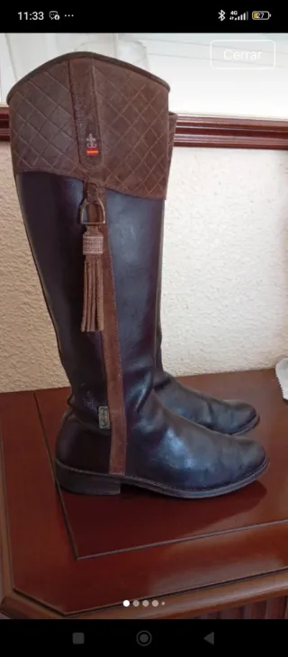 Botas Valverde del Camino Cuero Marrón romería