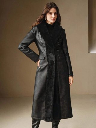 Chaqueta efecto piel S