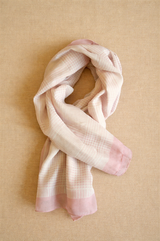 Pañuelo Print Mujer Vintage Rosa Cuadros