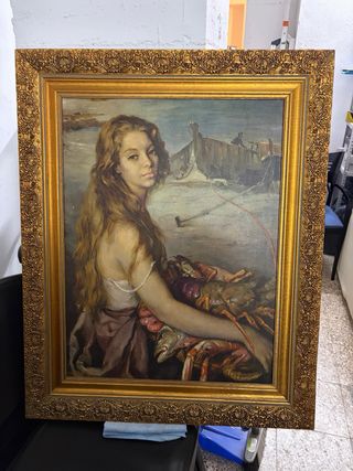 Pintura La Mujer del Pescador Francisco Ribera