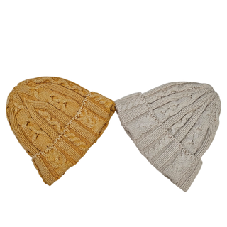 Pack 2 Gorros Punto Trenzado Vintage Retro. Nuevo