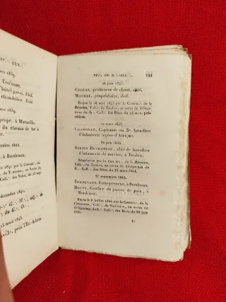 1850. Masonería. Calendario G.O. de Francia.