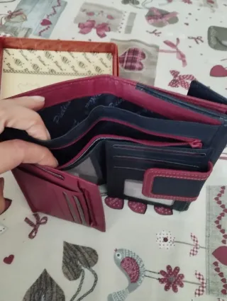 Cartera Pielini Azul y Rojo Nueva