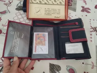 Cartera Pielini Azul y Rojo Nueva