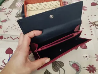 Cartera Pielini Azul y Rojo Nueva