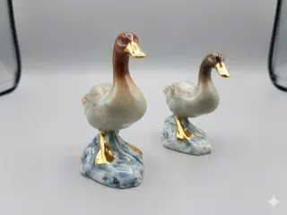 Coppia statuette porcellana Capodimonte vintage