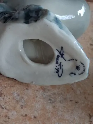 Coppia statuette porcellana Capodimonte vintage