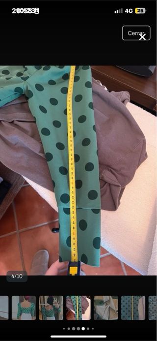 Traje Flamenca Verde Lunares