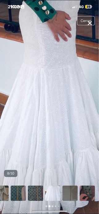 Traje Flamenca Verde Lunares