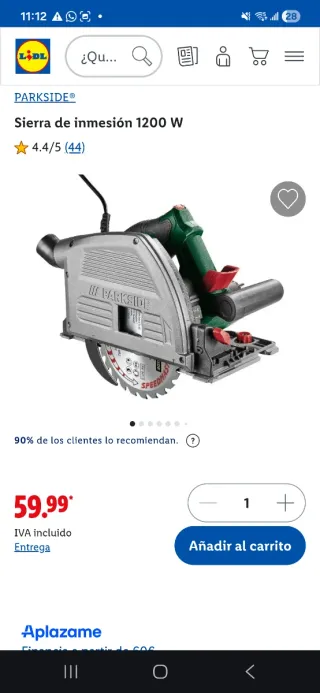 Sierra de inmersión Parkside PTSS 1200 C2