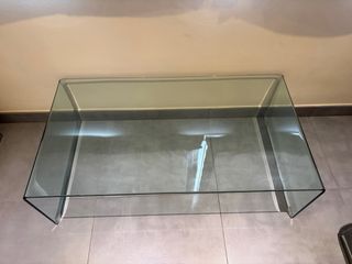 Mesa auxiliar de cristal templado