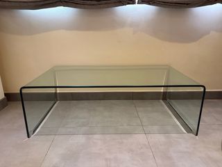 Mesa auxiliar de cristal templado
