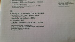 Apliques de pared exteriores gris/transparente