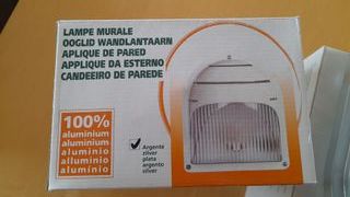 Apliques de pared exteriores gris/transparente