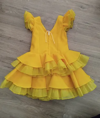 Vestido Flamenca Niña Amarillo
