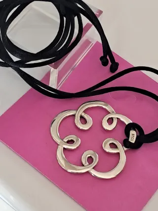 Collar Tous Plata Cordón Seda Original