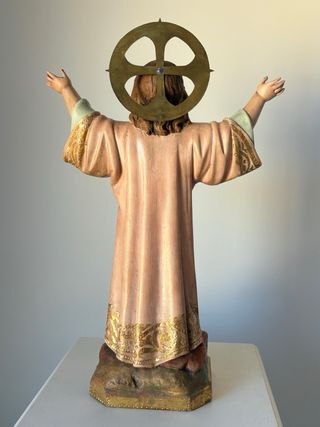 Figura Niño Jesús Pasionario antiguo con Aureola