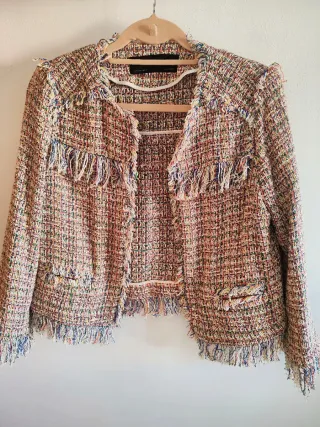 Chaqueta Tweed Zara Multicolor