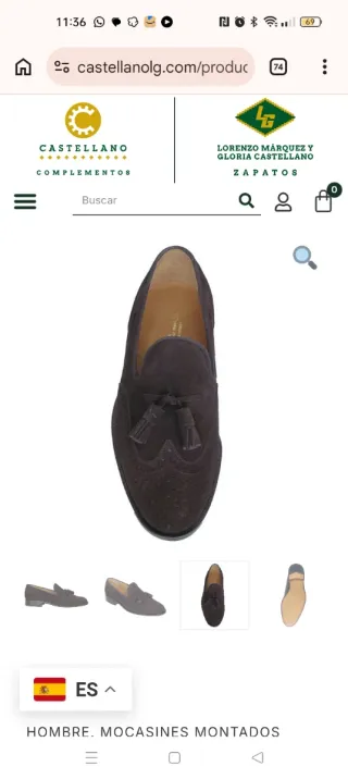 Mocasines Castellano ante marrón borlas 41