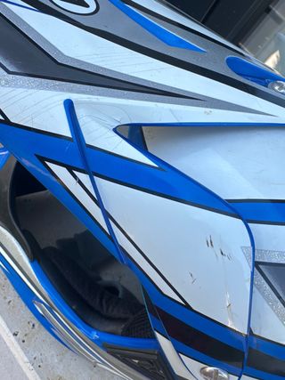 Casco Moto Enduro Cross Acerbis Azul/Gris/Blanco