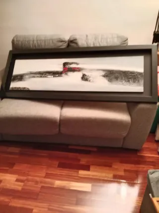 Cabecero de cama madera negro y rojo