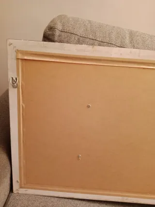 Cabecero de cama madera negro y rojo