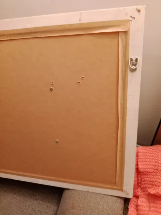 Cabecero de cama madera negro y rojo